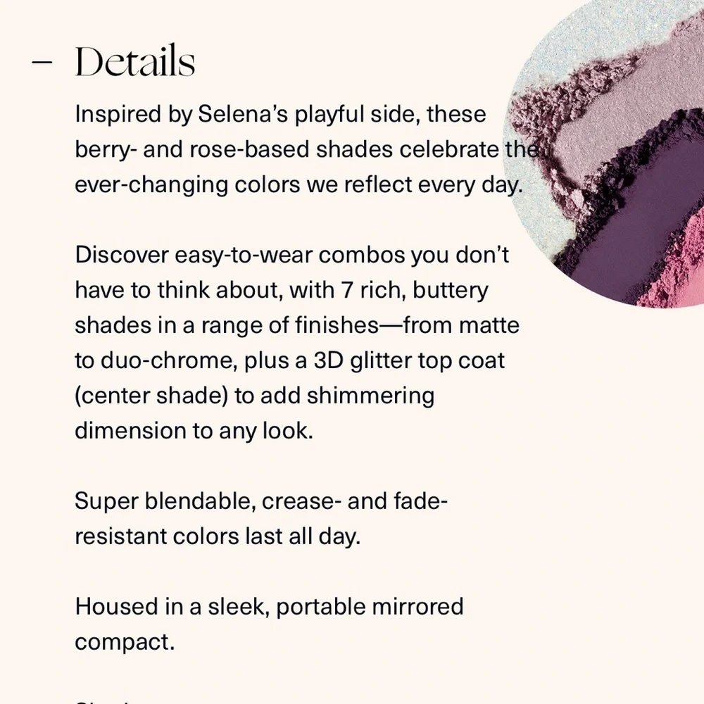 Rare Beauty Eyeshadow Palette True to Myself